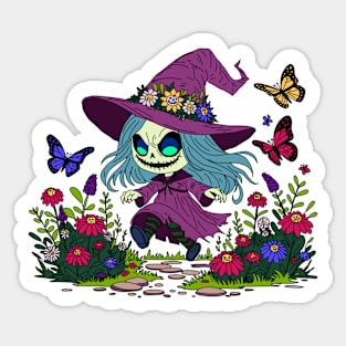 Cute Spring Witch Sticker